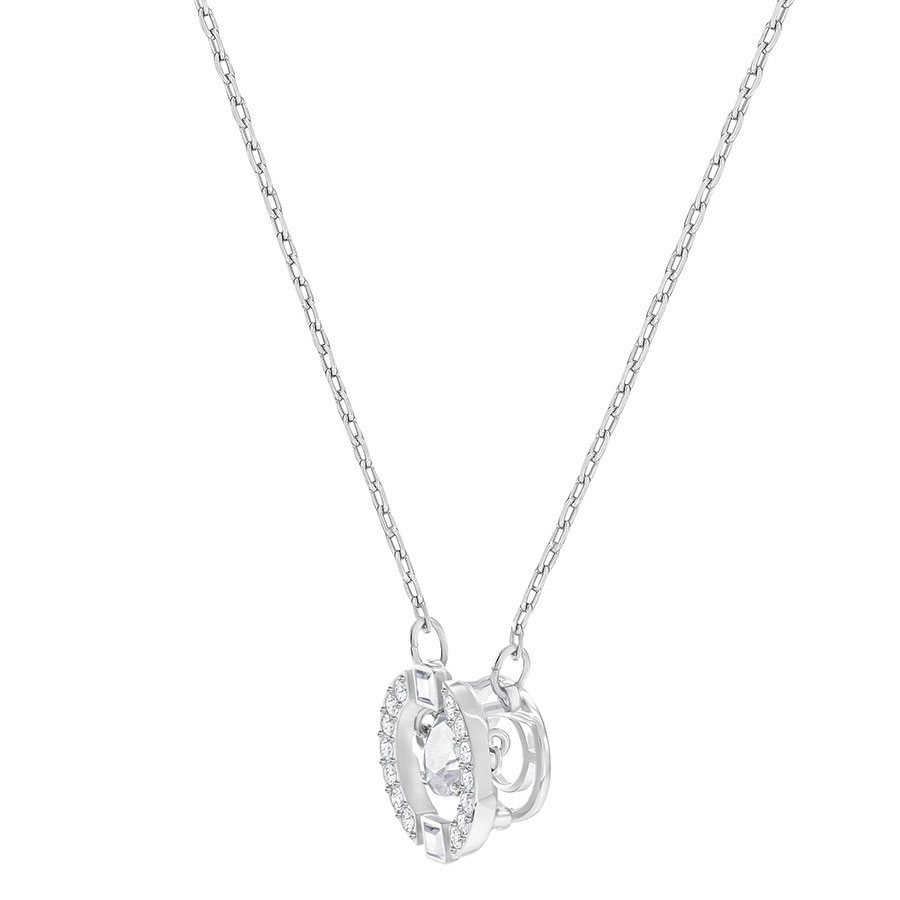 Swarovski Crystal and Rhodium Sparkling Dance Round Necklace